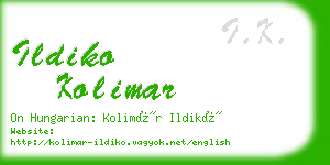 ildiko kolimar business card